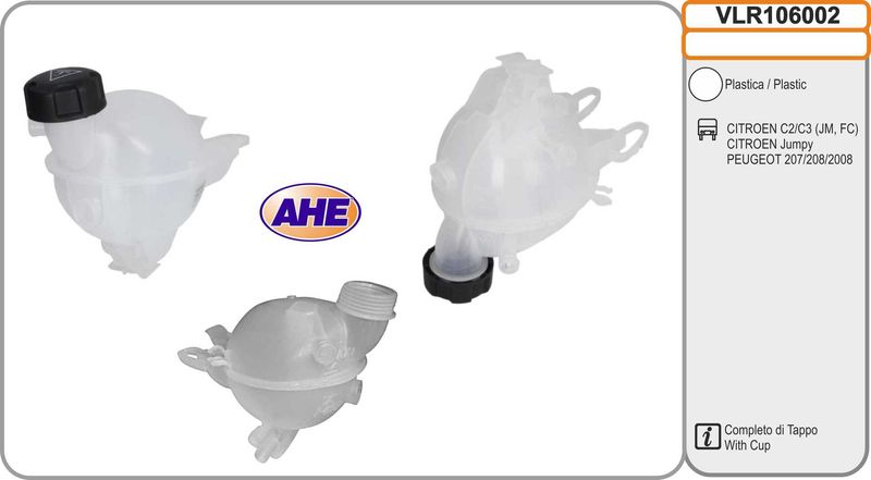 AHE Serbatoio compensazione, Refrigerante VLR106002