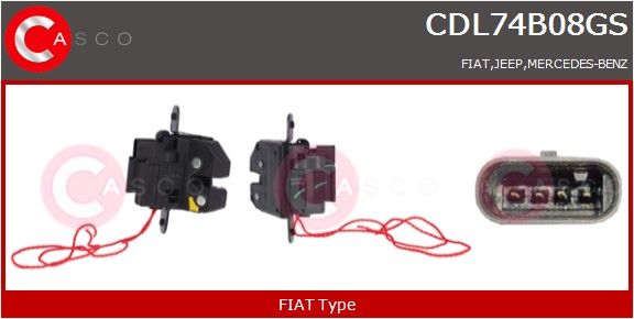 CASCO Serratura cofano post. CDL74B08GS