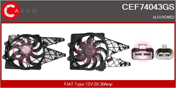 CASCO Elettromotore, Ventola radiatore CEF74043GS