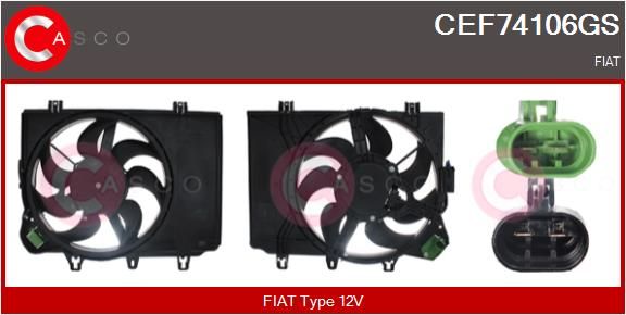 CASCO Elettromotore, Ventola radiatore CEF74106GS