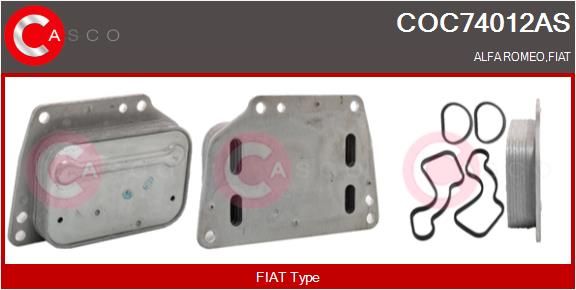 CASCO Radiatore olio, Olio motore COC74012AS