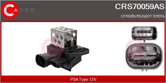 CASCO Resistenza anteriore, elettromotore (ventola radiatore) CRS70059AS