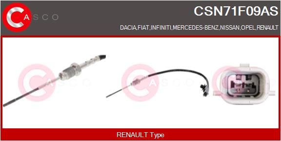CASCO Sensore, Temperatura gas scarico CSN71F09AS