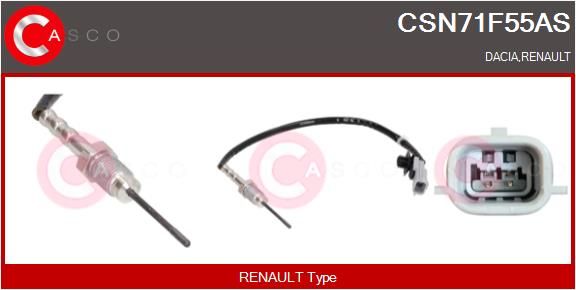 CASCO Sensore, Temperatura gas scarico CSN71F55AS