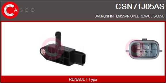 CASCO Sensore, Pressione gas scarico CSN71J05AS