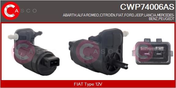 CASCO Pompa acqua lavaggio, Pulizia cristalli CWP74006AS