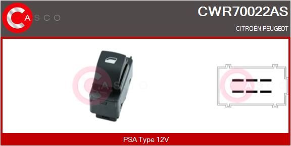 CASCO Interruttore, Alzacristallo CWR70022AS