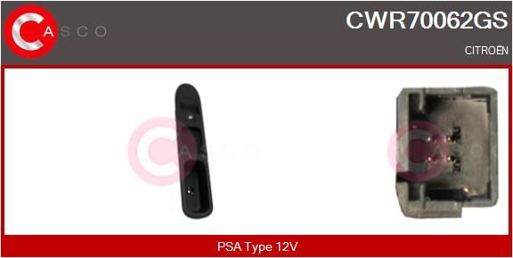 CASCO Interruttore, Alzacristallo CWR70062GS