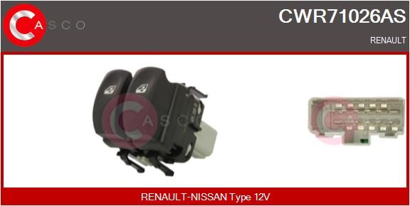 CASCO Interruttore, Alzacristallo CWR71026AS