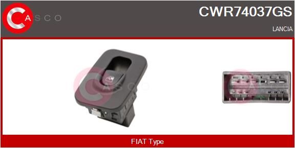CASCO Interruttore, Alzacristallo CWR74037GS