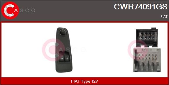 CASCO Interruttore, Alzacristallo CWR74091GS