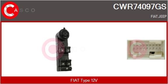 CASCO Interruttore, Alzacristallo CWR74097GS