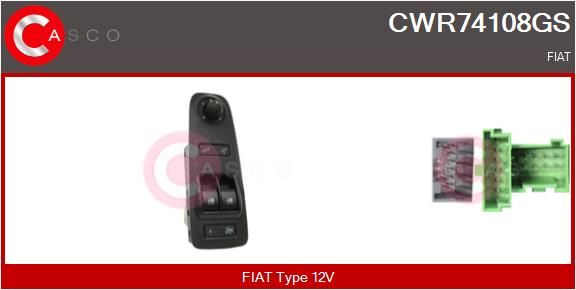 CASCO Interruttore, Alzacristallo CWR74108GS
