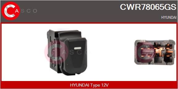 CASCO Interruttore, Alzacristallo CWR78065GS