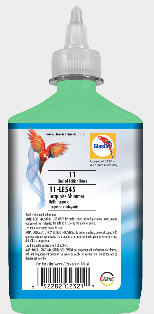 Glasurit 11-LE 545 Tinta Base Effetto Speciale Ciano brillante 0,125L