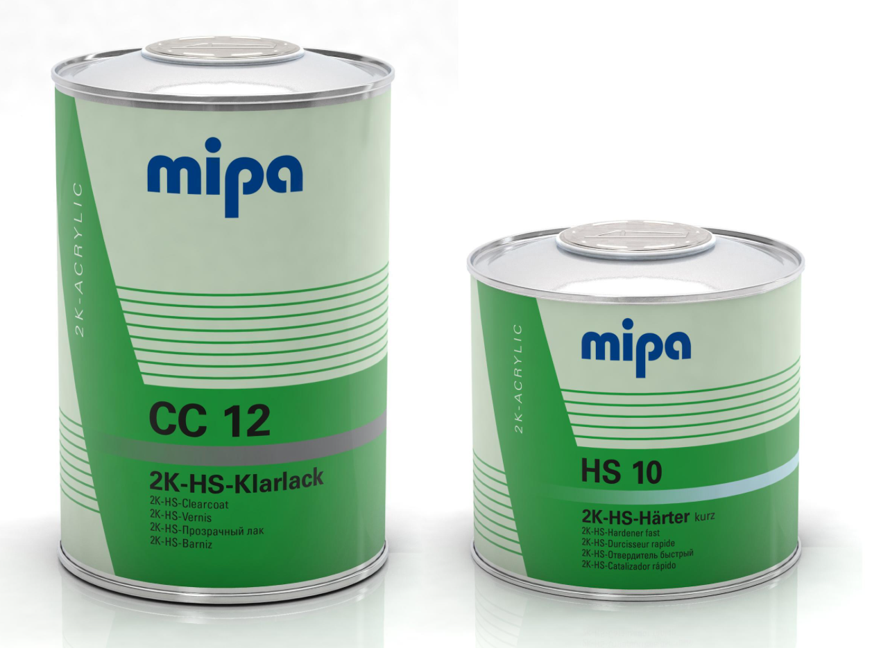 SET Mipa 2K-HS-Klarlack CC 12 1L+ Härter HS 10 rapido 0,5 L