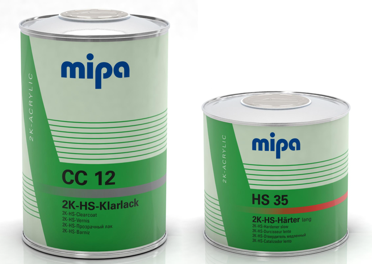SET Mipa 2K-HS-Klarlack CC 12 1L+ Härter HS 35 lento 0,5 L