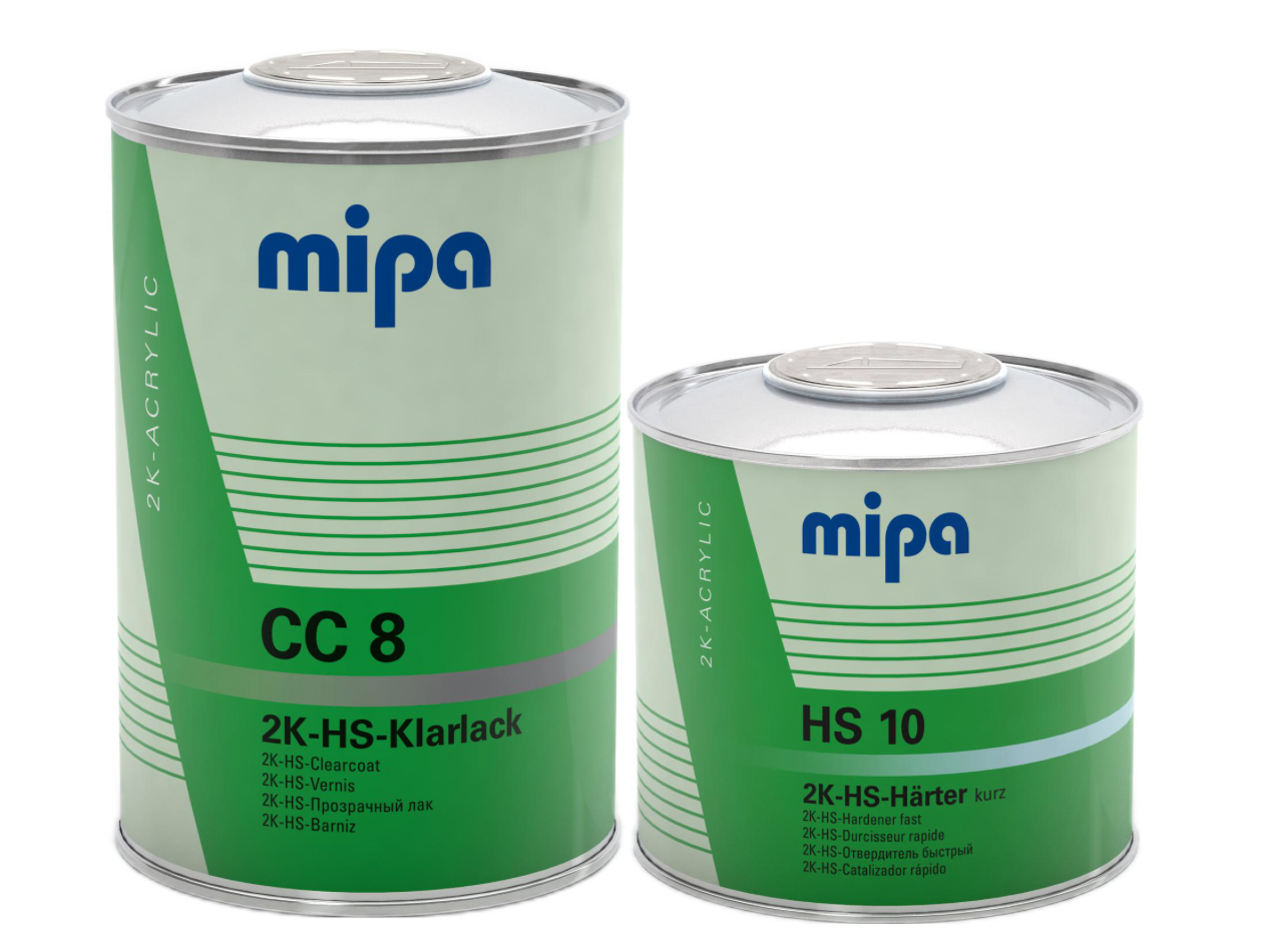 SET Mipa 2K HS Klarlack CC 8 1L + Härter HS 10 Rapido 0,5L