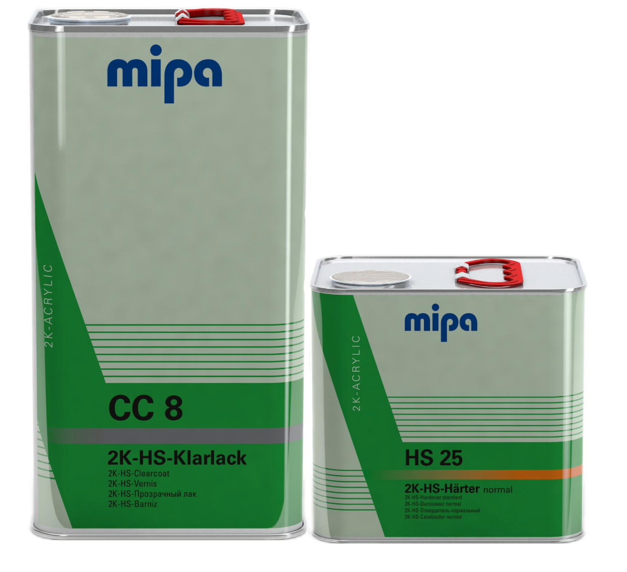 SET Mipa 2K HS Klarlack CC 8 5L + Härter HS 25 Normale 2,5L