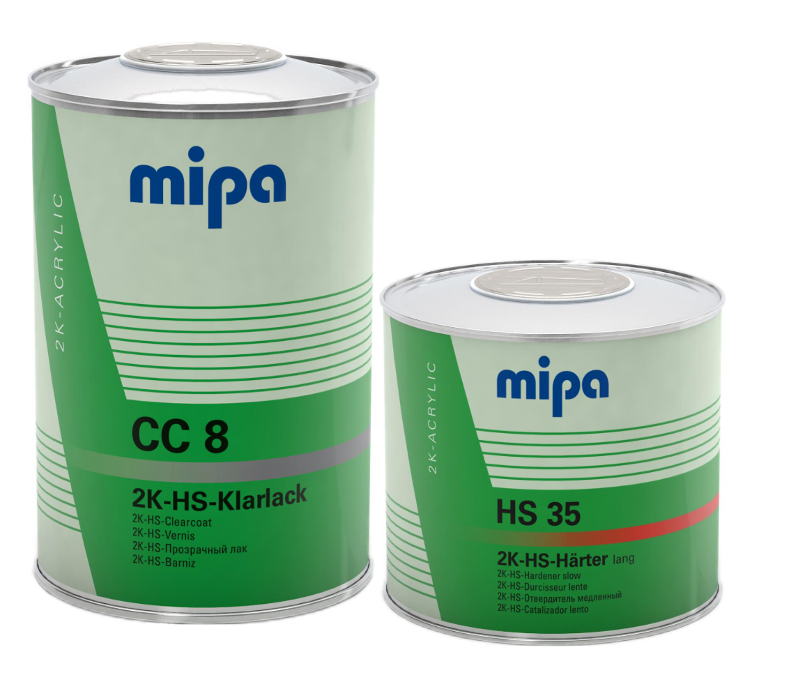 SET Mipa 2K HS Klarlack CC 8 1L + Härter HS 35 Lento 0,5L