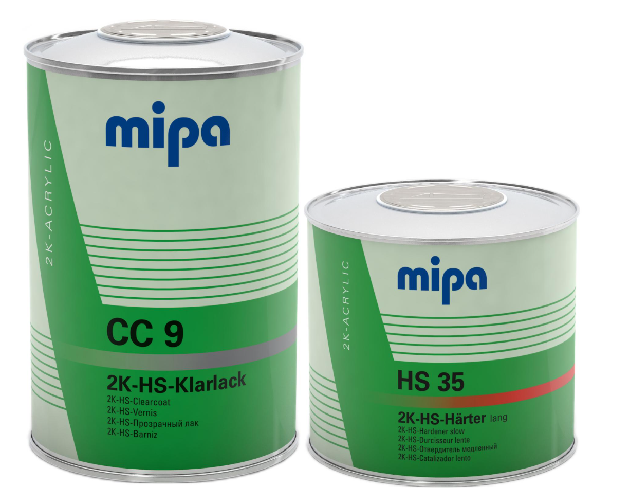 SET Mipa 2K HS Klarlack CC 9 1L + Härter HS 35 Lento 0,5L