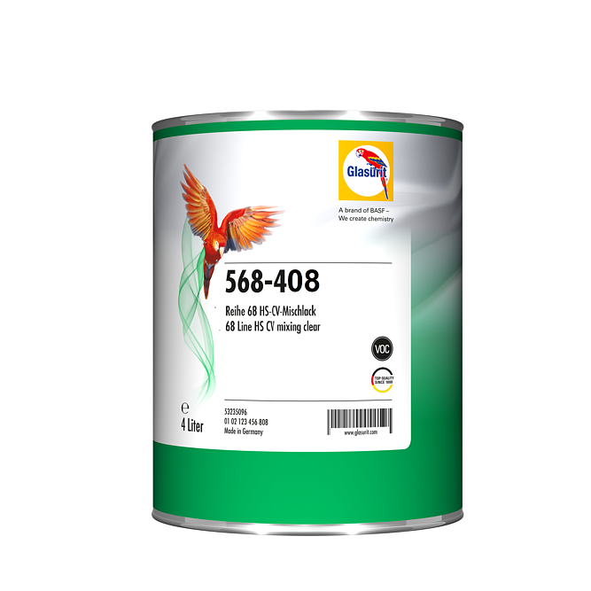 Glasurit 568-408 Base concentrata per colorazione fondi CV colore nero 3,5L