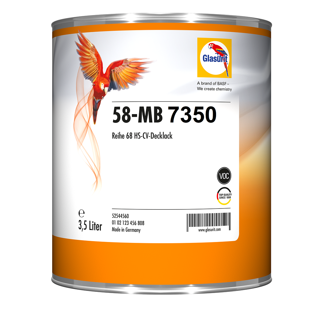 Glasurit 58-MB 7350 Smalto per CHASSIS 2K satinato VOC S58 Novagrau 20