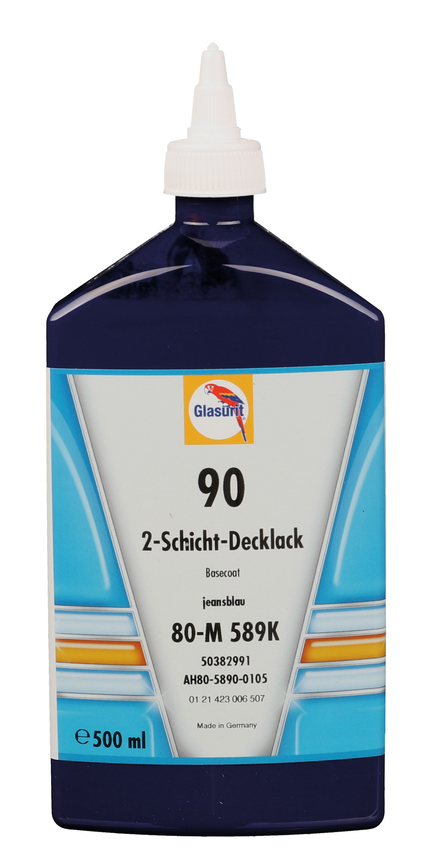 Glasurit 80-M 589 K S 90 Base 80 M Blu jeans 0,5L