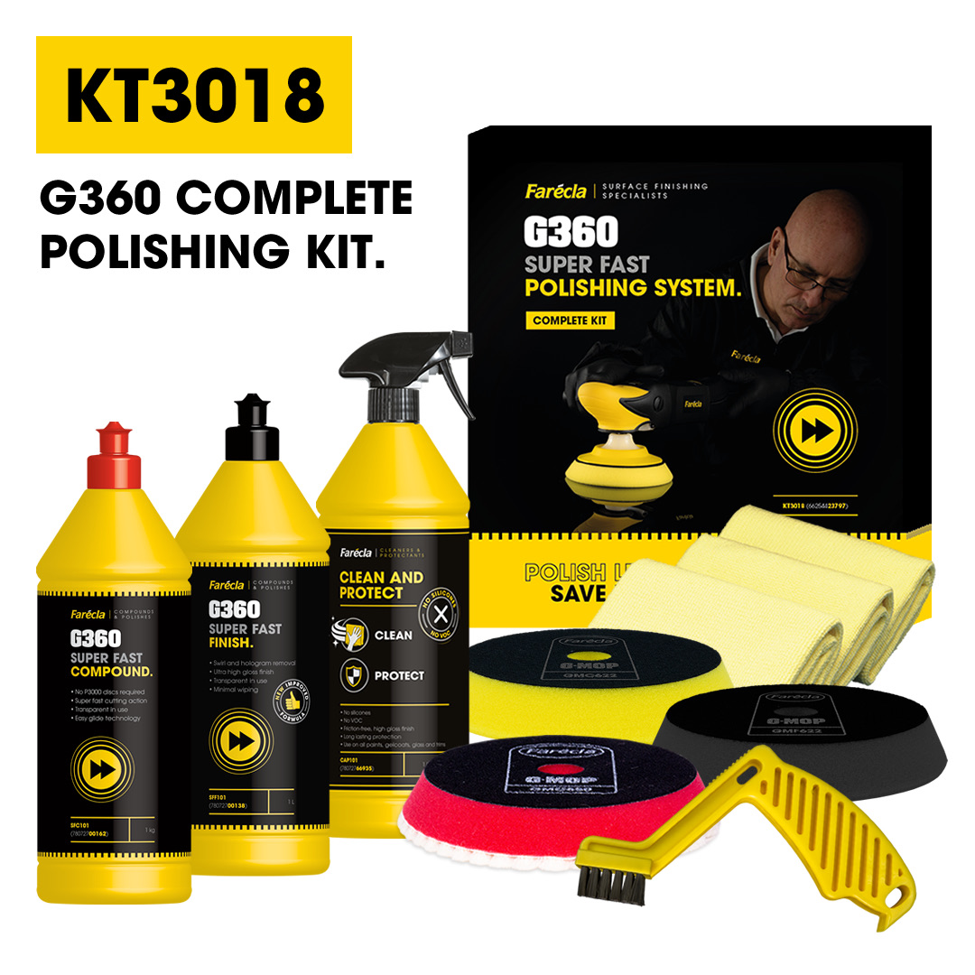 Farecla Sistema di lucidatura super veloce G360 Lucidatura Kit completo KT3018 