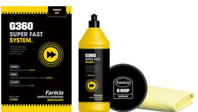 Farecla Kit Lucidatura Finitura Super Veloce Ultrarapida Tappo Nero KT3006 G360