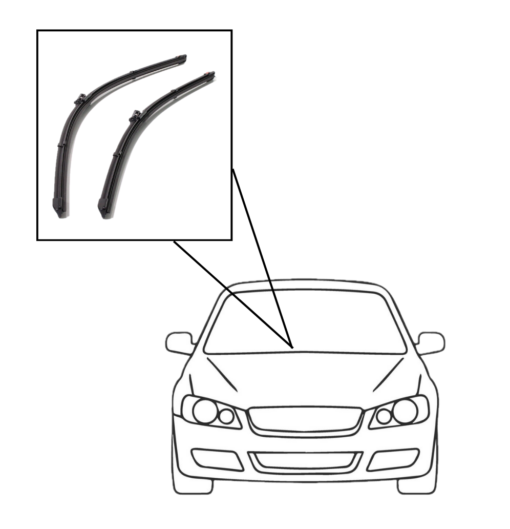 Kit Spazzole Tergi Anteriore OPEL/VAUXHALL - CORSA B/COMBO - Mod. 06/97 - 09/00