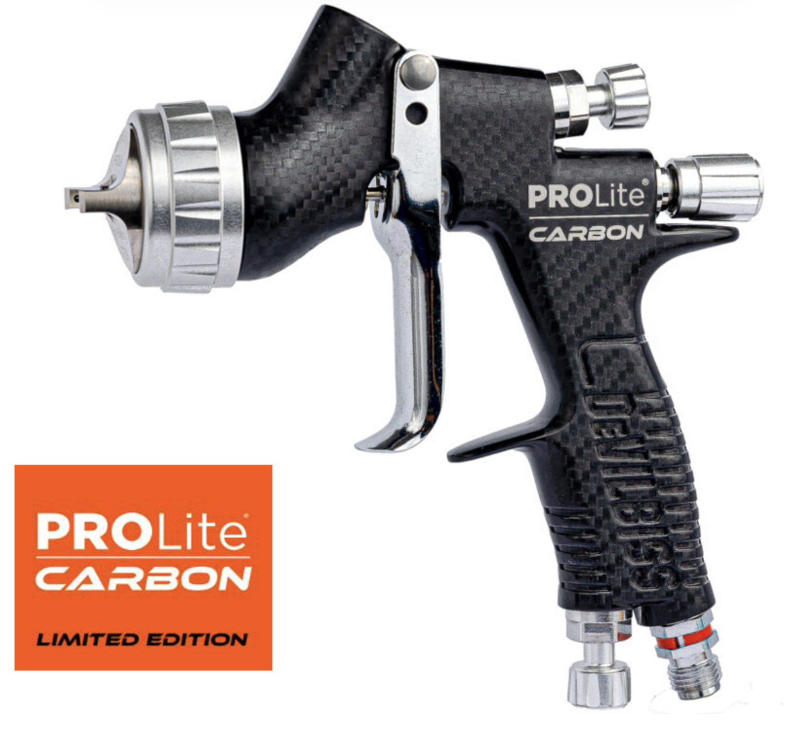 DeVilbiss PROLite Carbon Edition Pistola a spruzzo ugello 1.3mm e cappello aria TE20 con tazza